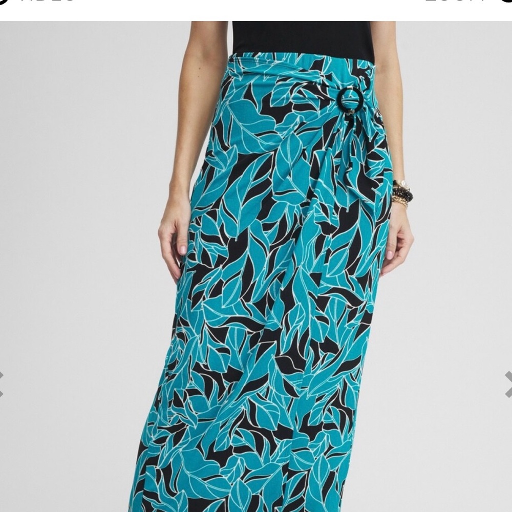 Travelers Faux Wrap Maxi Skirt